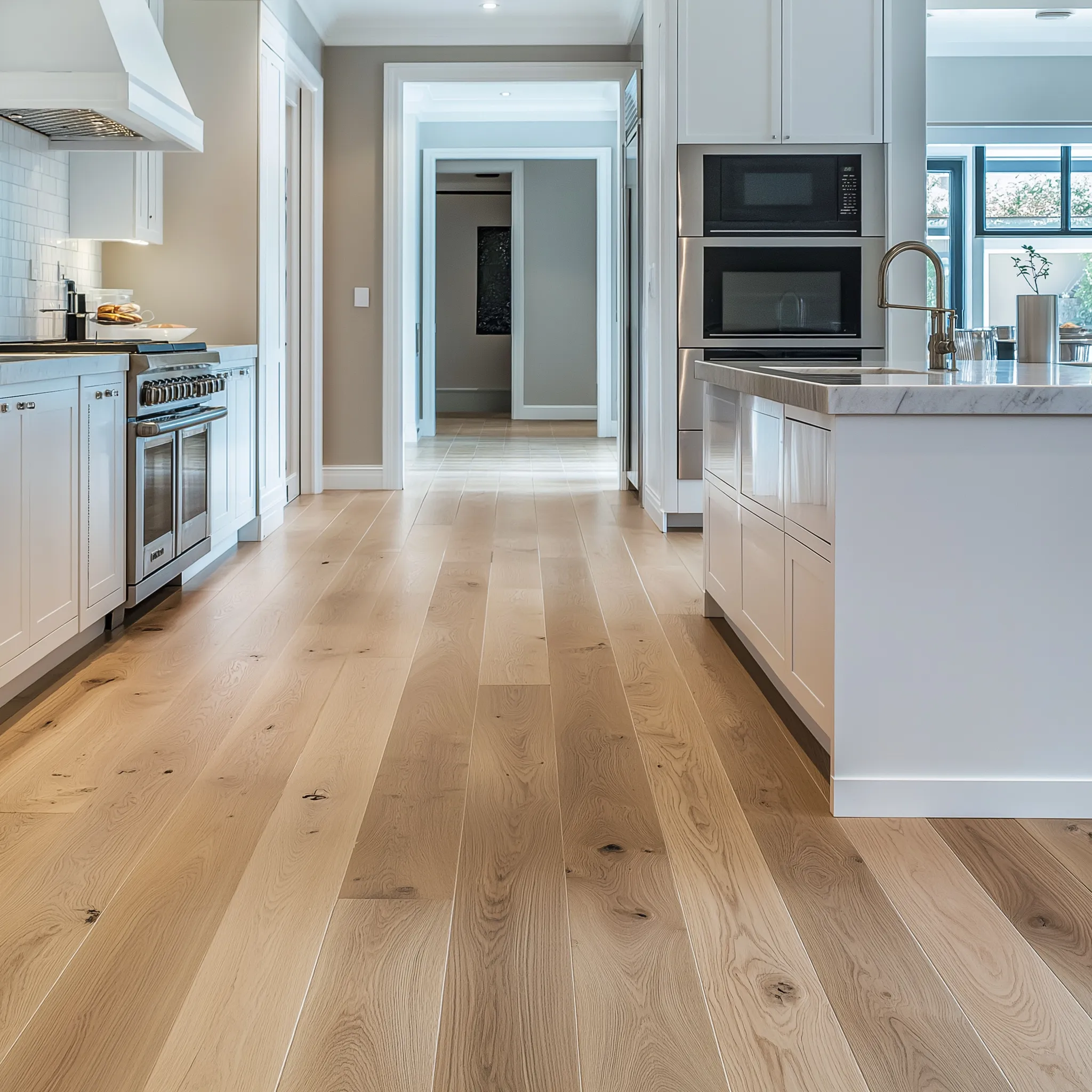 Long Beach White Oak Flooring - 4-11 inch width